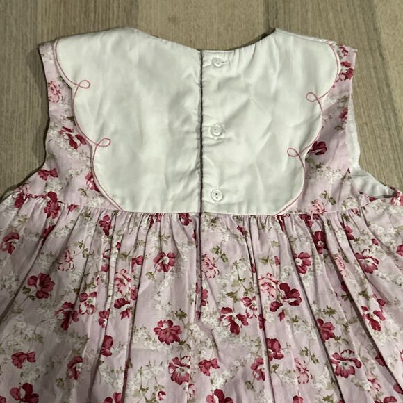 Petit Ami NWT Girls Size 4T Dress Floral White Pink - Picture 10 of 12
